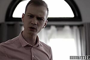 spineless cuckold watches milf wife with stepson