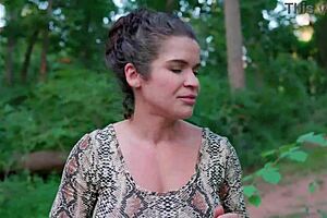 milf in thong asks, 'like my flashing on the trail?'