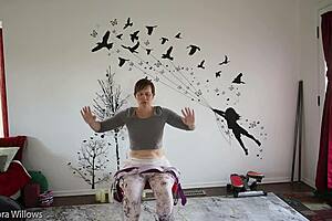 cute mature european woman teaches yoga lesson 339