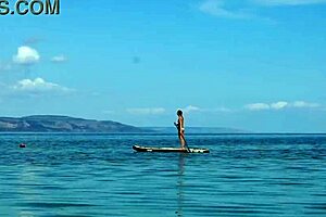 Mature amateurs enjoy outdoor kayaking adventure number three