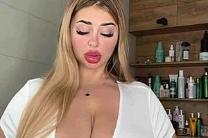 Adult Milf With Natural Tits Waits Passionately Caressing Herself