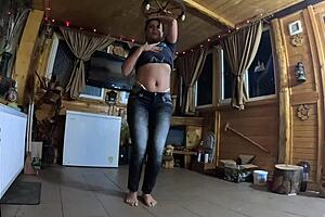 face-fucking and cum play while wearing tight jeans preview