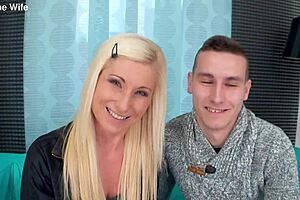 Blonde housewife Vanessa Hell takes it up the ass in bent over fucking for cumshot