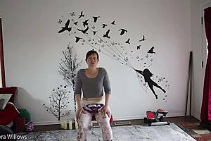 cute mature european woman teaches yoga lesson 339