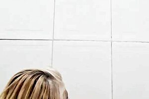 Inserting dildo in bathroom?