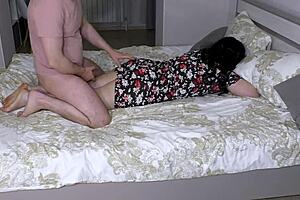 Mature neighbor gets dick in big ass instead of blowjob!