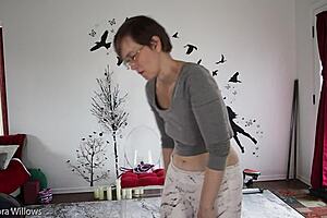 cute mature european woman teaches yoga lesson 339