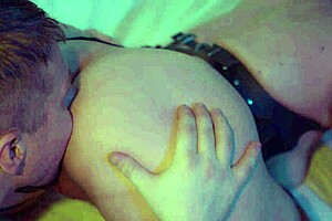 Lewd guy pisses on tits and ass fucks his woman with spanking