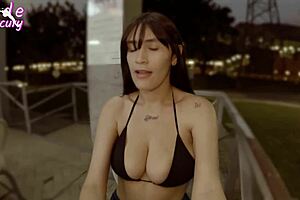 Latina Fulfills Fan's Fantasy With Outdoor Masturbation And Rough Sex