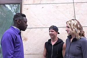 blond babe nailed by black cock?