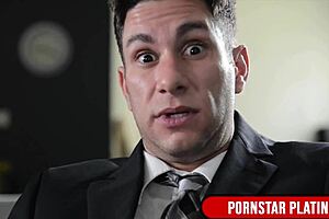 kinky blonde claudia valentine milks therapist brad knight's dick in session