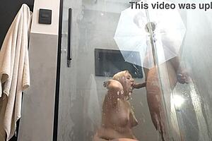 I hid my phone in the bathroom to film my hot aunt bathing with her boyfriend