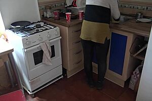 Real Stepmother Shows Hairy Pussy To Horny Stepson!