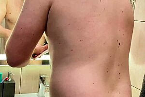 Horny stepmom spies on stepson and brazenly fucks him - russian amateur with conversations