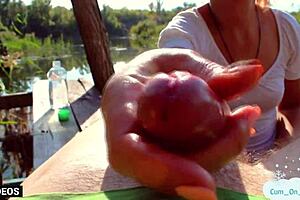 jerking off to a stranger for cash in public place gets so kinky and real