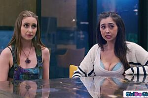 Hot stepsisters fuck their big boobs milf stepmom