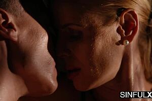 Lyanna Nilsson and Charlie Dean bound in sweaty sex at SinfulXXX.