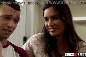 Stepmom helps stepson with his excessive jerking off