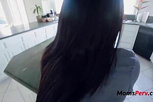 Brooke Beretta loves kitchen fucking as busty milf stepmom 🍑