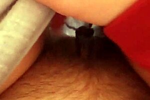 Does the amateur milf masturbate to orgasm in her bedroom pajamas?