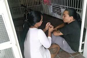 after work, time for some lesbian assfucking 😏