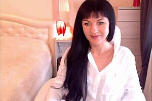 Small tit brunette Helga Muah aka Jessy sexy strip and tease