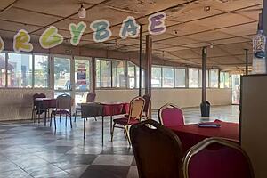 Couple flashes at public bar and beach