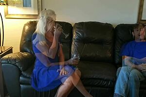 My wife's stripper sister gives a hot striptease