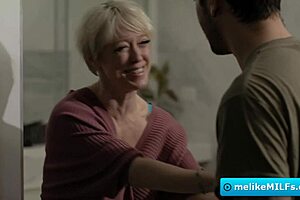 Horny big tit stepmom gets clit fingered