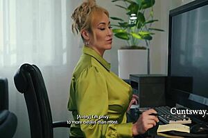 Lesbian MILF Hires Women For Butt Plug Fun At Work. They Lick Asses And Dominate Each Other.