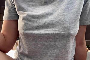 Italian big tits smoking outdoors 🚬