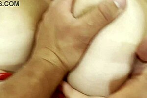 Milf Cums On Big Tits In Homemade Creampie