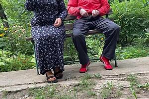 Curvy mother in law gets my cum in public outdoors.