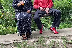 Curvy mother in law gets my cum in public outdoors.