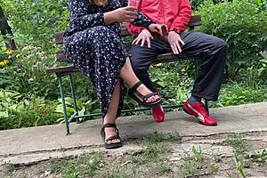 Curvy mother in law gets my cum in public outdoors.