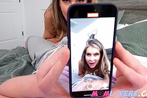 Stepmom feels excited cheating with repairman