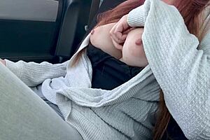 Italian Big Tits Artemisia Love Hot Solo Smoking Fetish in Car