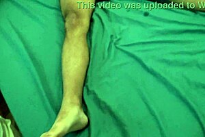 hairy amateur stepmom sneaks into her 18 year old STEPSON'S BEDROOM and makes him CUM hard
