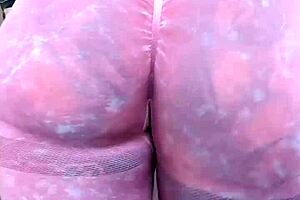 Milf Melody Radford Sheer Gym Leggings Close-Up