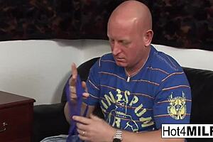 Busty milf gets fucked in front of husband 😍