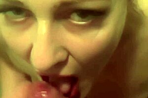 horny milf swettysvett sucks in the bathroom after a steamy workout 😍