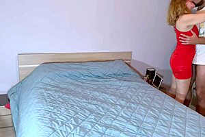 hotwife enjoys a secret meeting with her lover at home