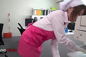 chihiro akino sizzles with blowjob for office lady fantasies