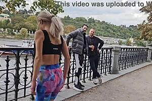 Laura Crystal's busty fitness body takes double anal and swallows cum.