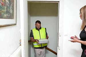 She says, 'Ride that monster cock, Arabic milf.' Bent over for blowjob and dildo play.