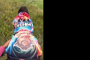 Asian Not Sister Destroying Pussy in Outdoor Holiday Casting with Squirting?