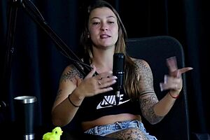 Wouldn't Record With Kidi Bengala But Liked Exhibitionist Part And Pussy Sucking - Flor De Damiana On Sheer Red