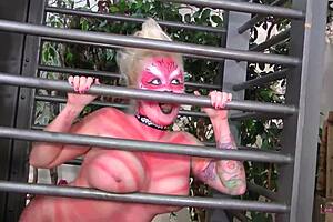 Lesbian blonde milf used like sex doll by girlfriend