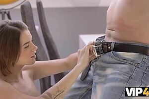 Vip4k Mature Helps Busty Teen Marina Visconti With Blowjob From Old Man