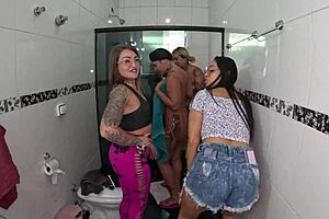 Party in the mansion with many women getting wild